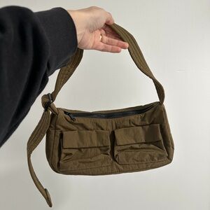 Baggu Cargo Shoulder Bag in Navy Green